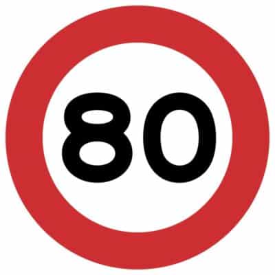 وکتور محدودیت سرعت ۸۰ کیلومتر