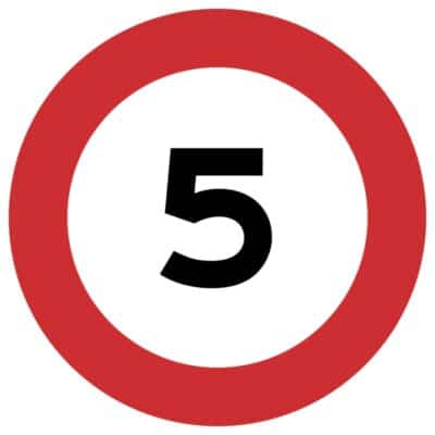 وکتور محدودیت سرعت ۵ کیلومتر