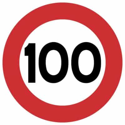 وکتور محدودیت سرعت ۱۰۰ کیلومتر
