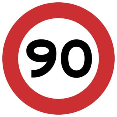 وکتور محدودیت سرعت ۹۰ کیلومتر