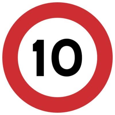 وکتور محدودیت سرعت ۱۰ کیلومتر