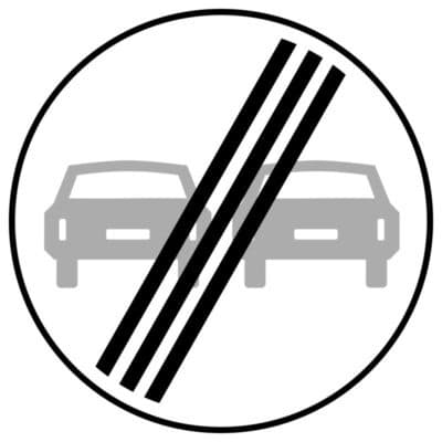 وکتور پایان سبقت ممنوع