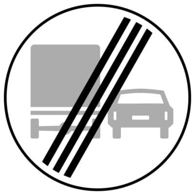 وکتور پایان سبقت ممنوع کامیون