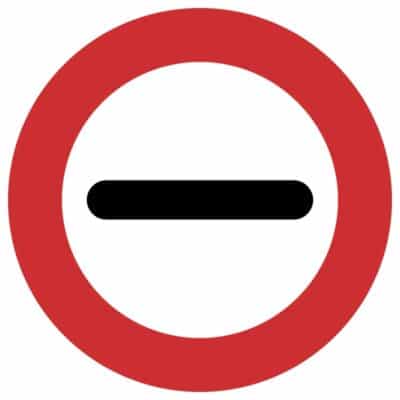 وکتور ورود ممنوع (طرح قدیم)