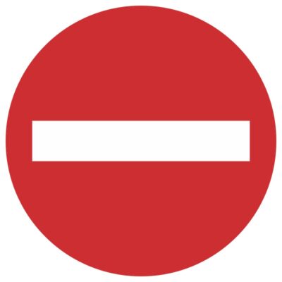 وکتور ورود ممنوع استاندارد