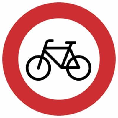 وکتور ممنوعیت ورود دوچرخه