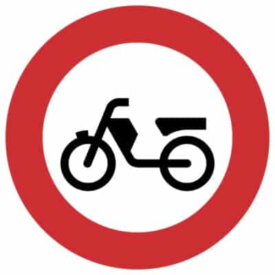 وکتور ممنوعیت ورود موتورسیکلت