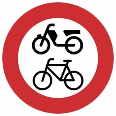 وکتور ممنوعیت موتور و دوچرخه