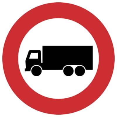 وکتور ممنوعیت ورود کامیون