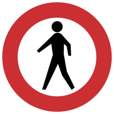 وکتور ممنوعیت عبور عابر پیاده