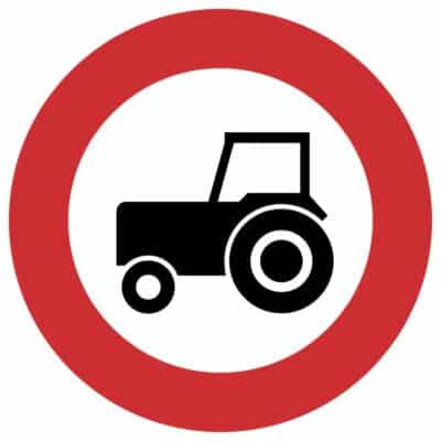 وکتور ممنوعیت ورود تراکتور