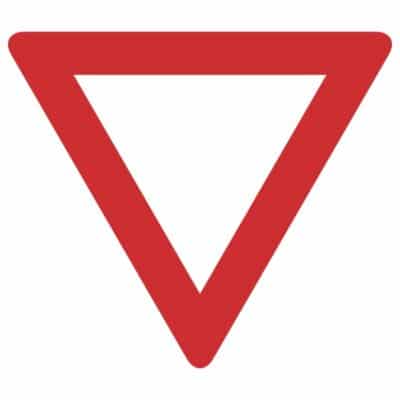 وکتور قالب خام تابلوی مثلث قرمز