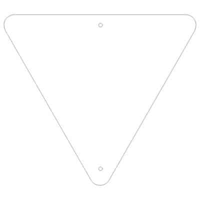 وکتور قالب خام تابلوی مثلث سفید