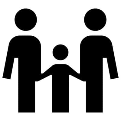 وکتور نماد خانواده و عابرین