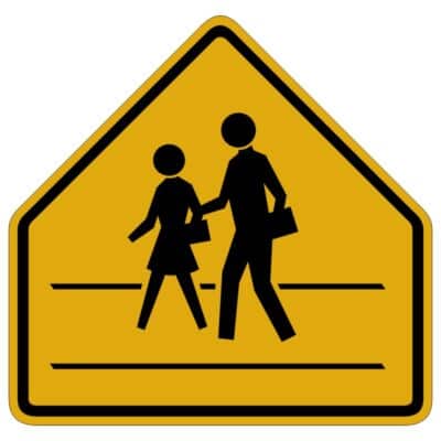 وکتور تابلوی محل عبور کودکان