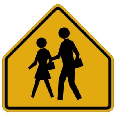 وکتور تابلوی عبور دانش‌آموزان