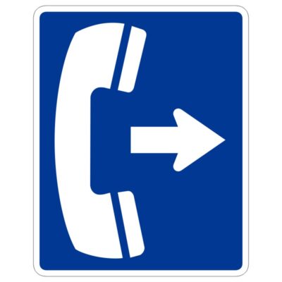 وکتور تابلوی راهنمای تلفن عمومی