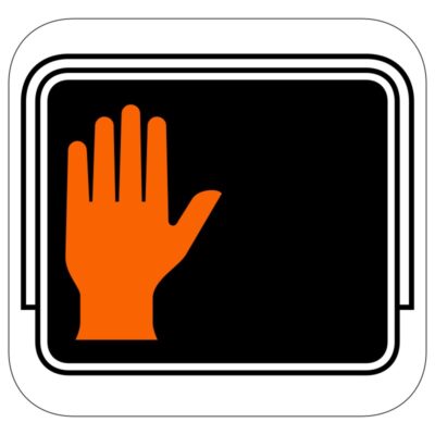 وکتور نماد توقف عابر پیاده (دست)