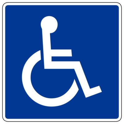 وکتور نماد ویلچر و توان‌خواهان