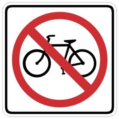 وکتور ممنوعیت ورود دوچرخه