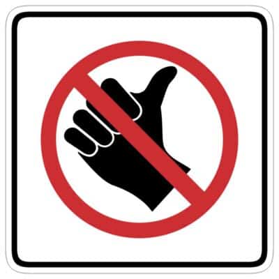 وکتور ممنوعیت هیچ‌هایک (شست)