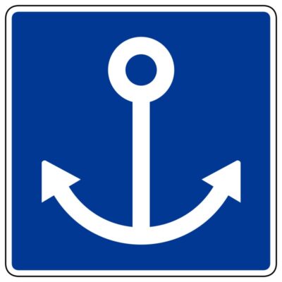 وکتور نماد لنگر و خدمات بندری