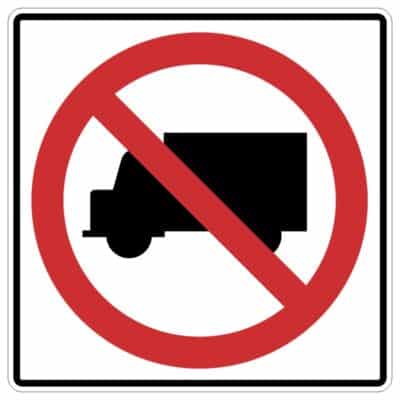 وکتور ممنوعیت ورود کامیون
