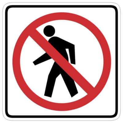 وکتور ممنوعیت عبور عابر پیاده