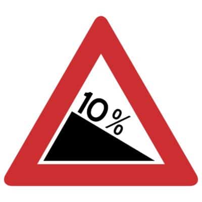 وکتور هشدار شیب سربازی ۱۰٪