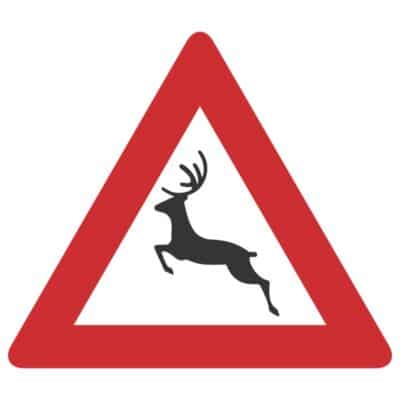 وکتور هشدار عبور حیوانات وحشی