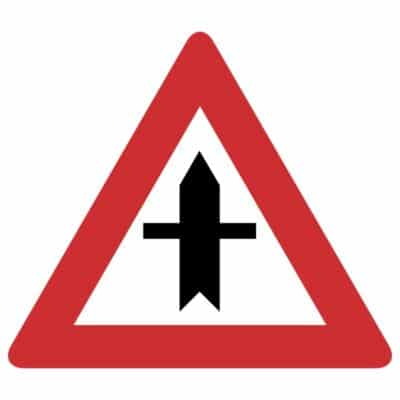 وکتور هشدار تقاطع فرعی به اصلی