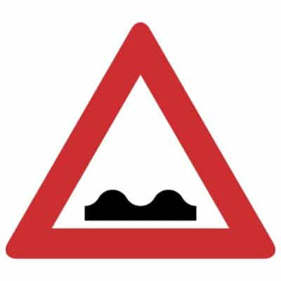 وکتور هشدار ناهمواری جاده (دست‌انداز)