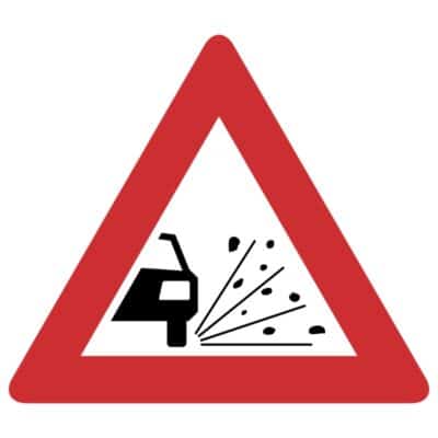 وکتور هشدار پرتاب سنگ (شانه راه)