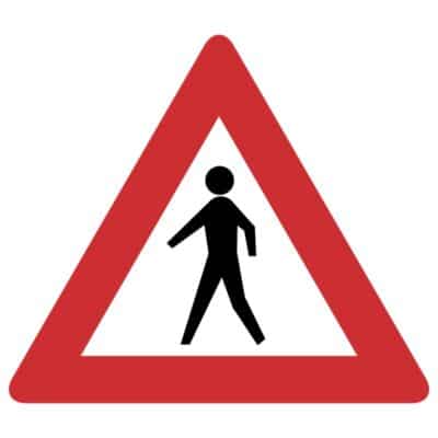 وکتور هشدار عبور عابر پیاده