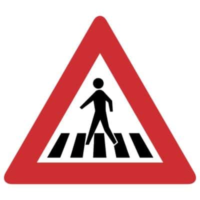 وکتور هشدار خط‌کشی عابر پیاده