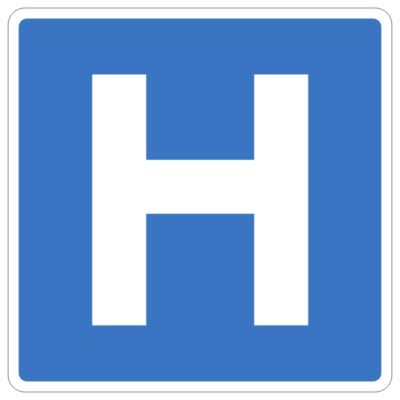 وکتور تابلوی بیمارستان (طرح تخت)