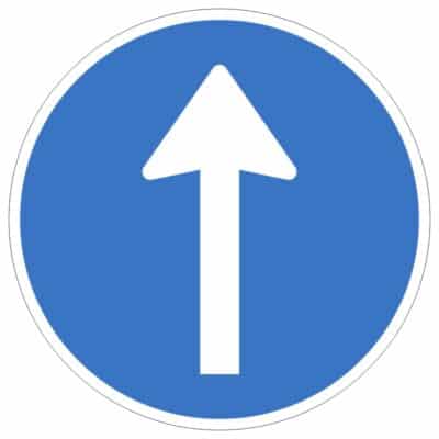 وکتور تابلوی جهت‌نما مستقیم