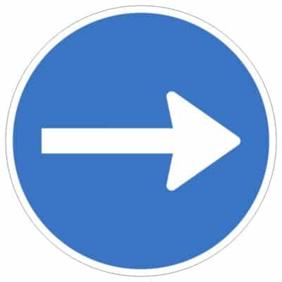 وکتور تابلوی فقط به راست