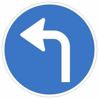 وکتور تابلوی گردش به چپ جلوتر