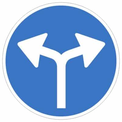 وکتور تابلوی انحراف به راست یا چپ