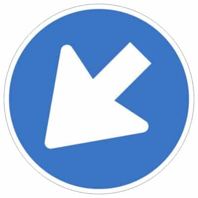 وکتور تابلوی جهت‌نمای بزرگ