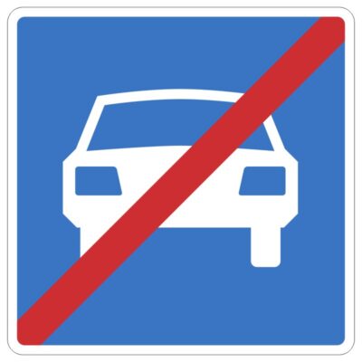 وکتور پایان مسیر خودرو