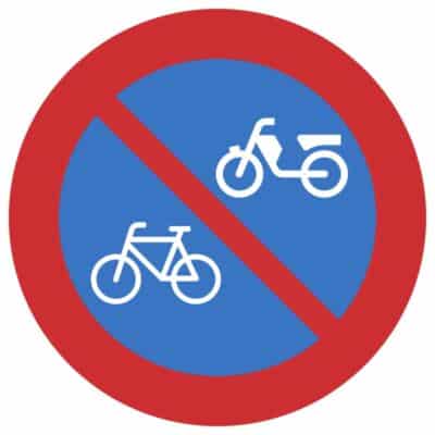 وکتور ممنوعیت توقف وسایل دوچرخ