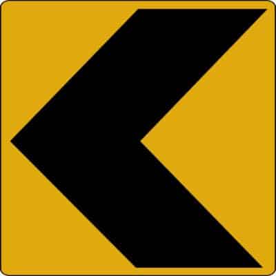 وکتور تابلوی جناغی جهت‌نما (چپ)