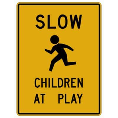 وکتور تابلوی احتیاط عبور کودکان