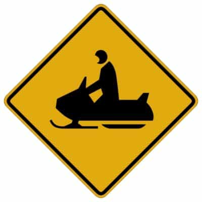 وکتور هشدار عبور اسنومبیل