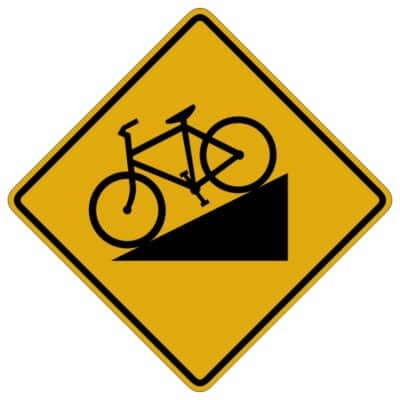 وکتور هشدار شیب تند سربالایی