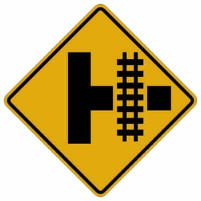 وکتور هشدار تقاطع با راه آهن