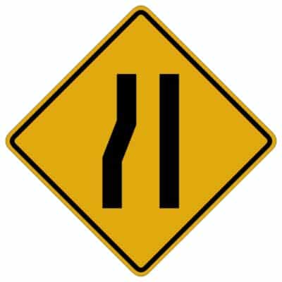 وکتور هشدار راه باریک (یک طرفه)