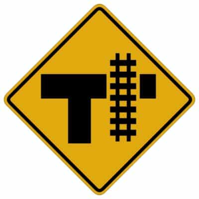 وکتور هشدار تقاطع با راه آهن